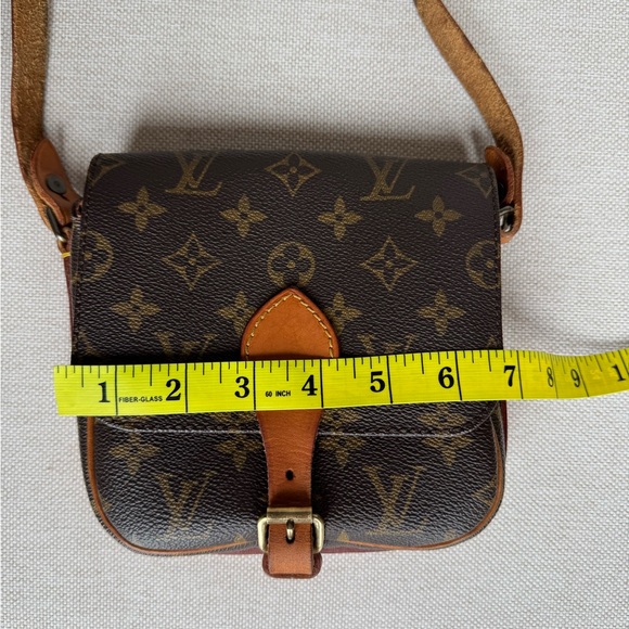 Louis Vuitton Cartouchiere PM Small Vintage Monogram Crossbody Bag Purse - Picture 14 of 15